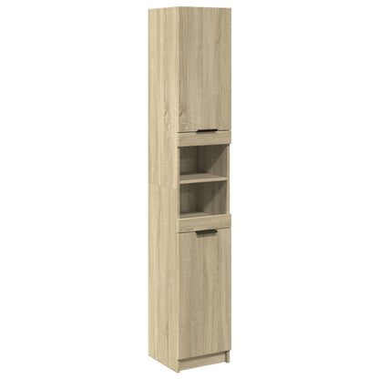 Bathroom Cabinet Sonoma Oak 32x34x188.5 cm Engineered Wood - Bend