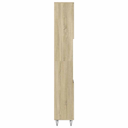 Bathroom Cabinet Sonoma Oak 30x30x190cm Engineered Wood