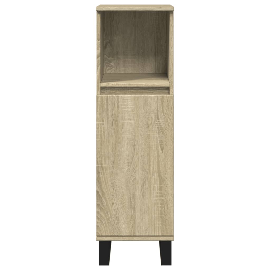 Bathroom Cabinet Sonoma Oak 30x30x100 cm Engineered Wood - Bend