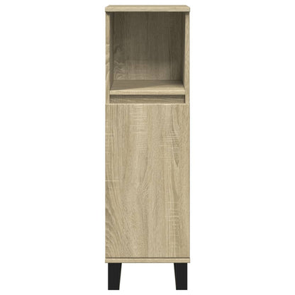 Bathroom Cabinet Sonoma Oak 30x30x100 cm Engineered Wood - Bend