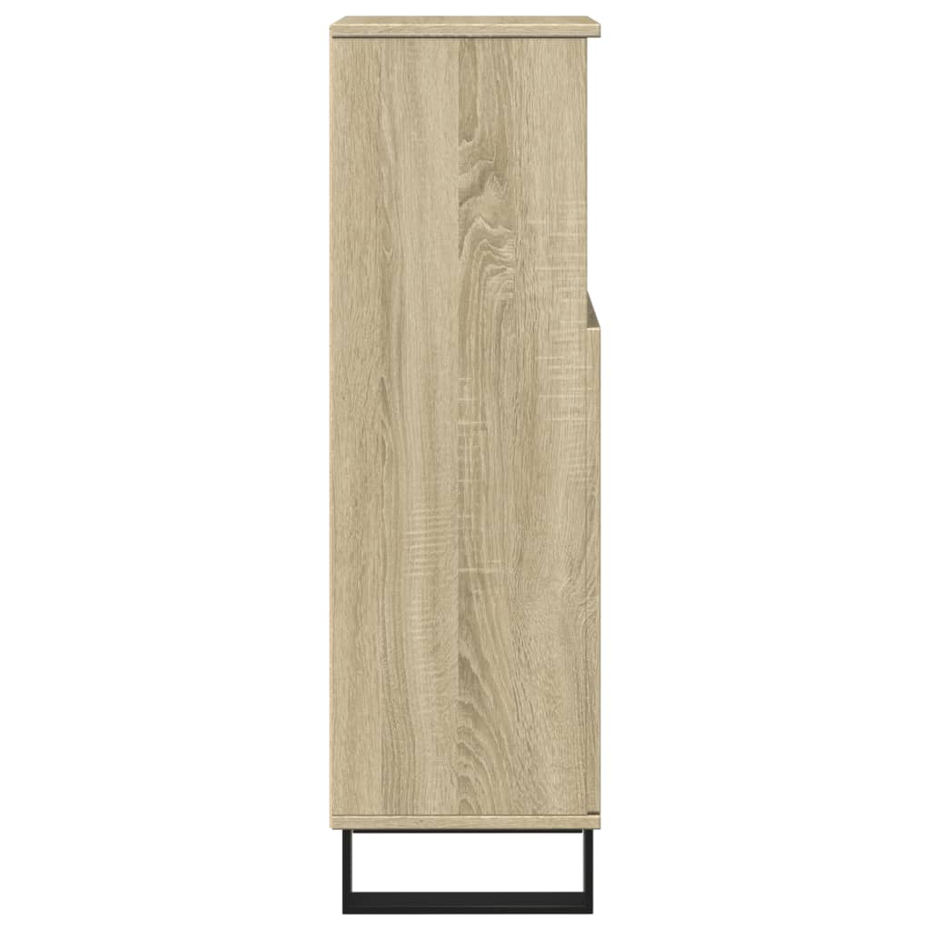 Bathroom Cabinet Sonoma Oak 30x30x100 cm Engineered Wood - Bend