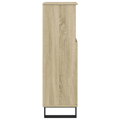 Bathroom Cabinet Sonoma Oak 30x30x100 cm Engineered Wood - Bend