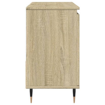 Bathroom Sink Cabinet Sonoma Oak 65x33x60 cm Engineered Wood - Bend