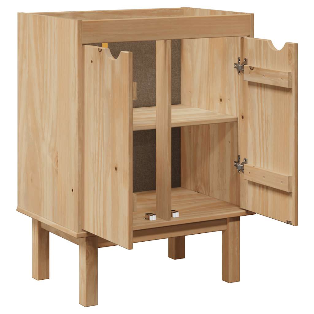 Bathroom Sink Cabinet OTTA 59x40x80 cm Solid Wood Pine - Bend