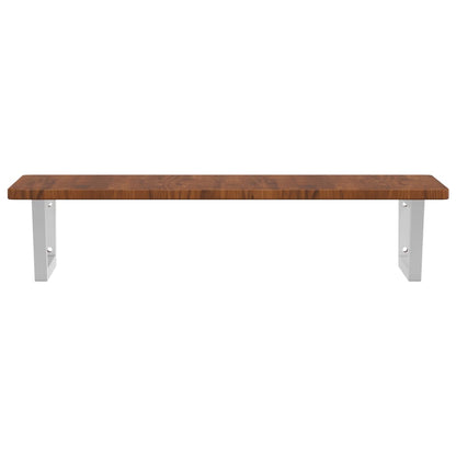 Floating Basin Shelf with Steel and Oak Wood - Bend