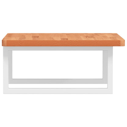 Wall-Mounted Basin Shelf with Beech Wood Top and Steel Supports - Bend