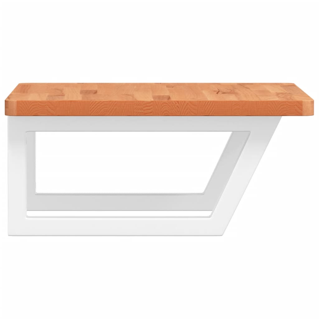 Floating Basin Shelf in Steel and Beech Wood - Bend