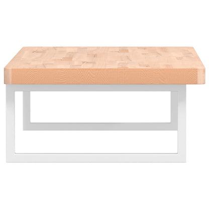 Wall-Mounted Basin Shelf with Beech Wood Top and Steel Supports - Bend