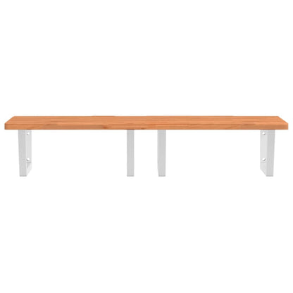 Wall-Mounted Basin Shelf with Beech Wood Top and Steel Bracket - Bend