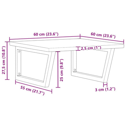 Steel and Oak Floating Basin Shelf - Bend