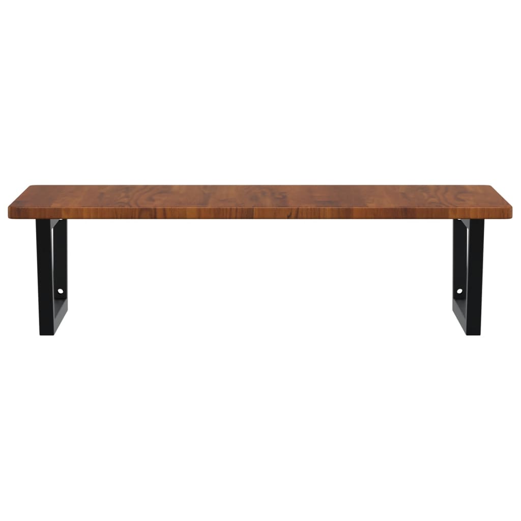 Steel and Oak Floating Basin Shelf - Bend