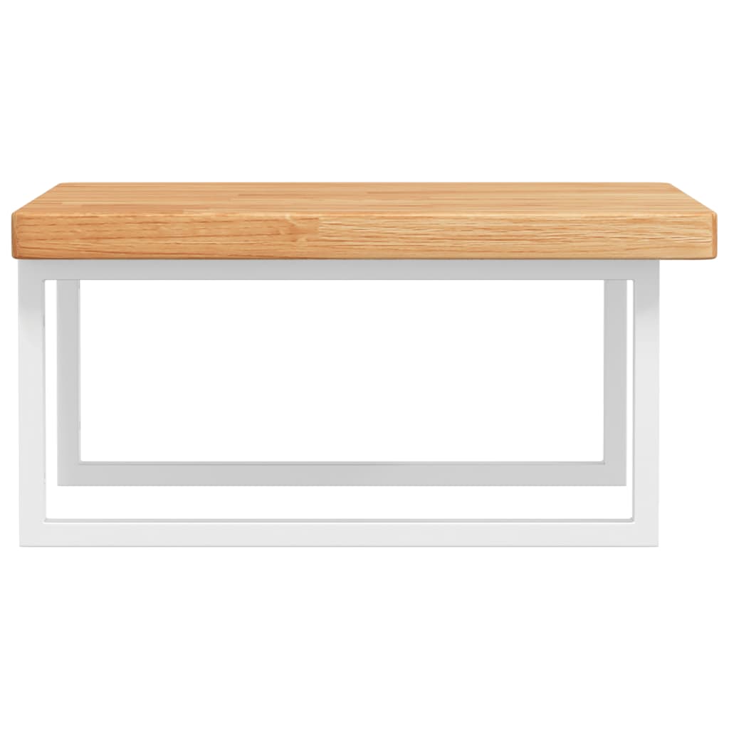 Steel and Solid Oak Wall Basin Shelf - Bend