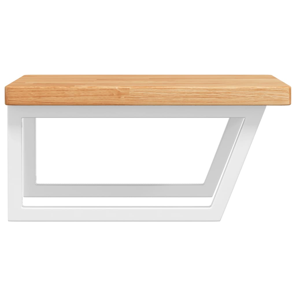 Steel and Oak Floating Basin Shelf - Bend