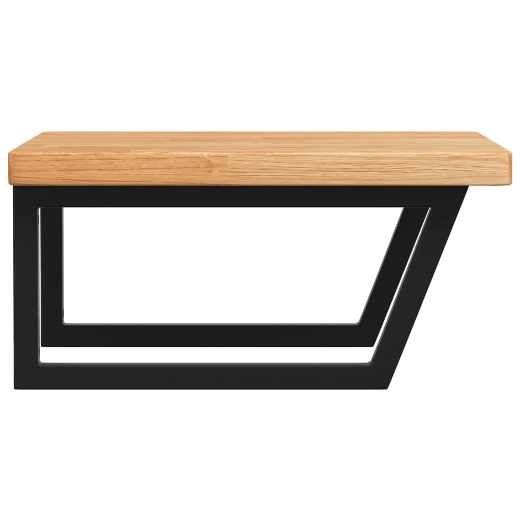 Steel and Oak Floating Basin Shelf - Bend