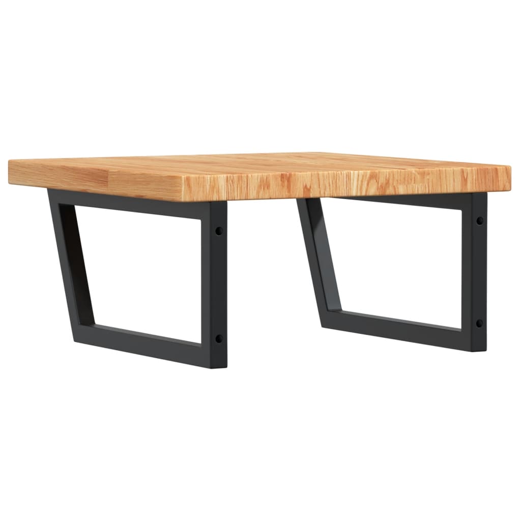 Steel and Oak Floating Basin Shelf - Bend