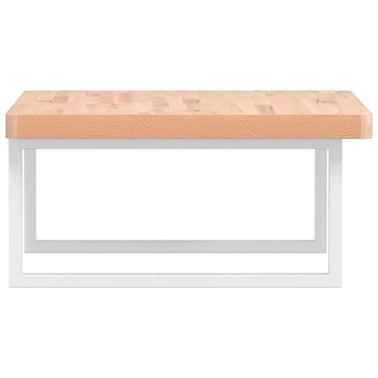 Wall-Mounted Basin Shelf with Beech Wood Top and Steel Supports - Bend