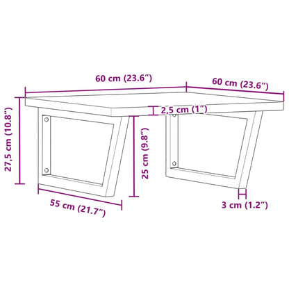 Wall-Mounted Beech Wood Basin Shelf with Steel Bracket - Bend