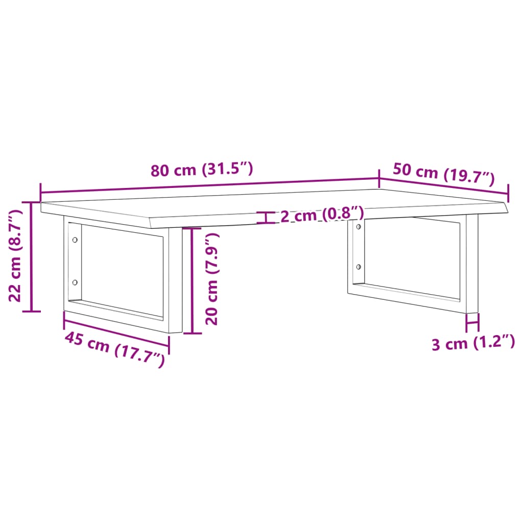 Floating Oak and Steel Basin Shelf - Bend