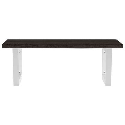 Wall-Mounted Oak Basin Shelf with Steel Brackets - Bend