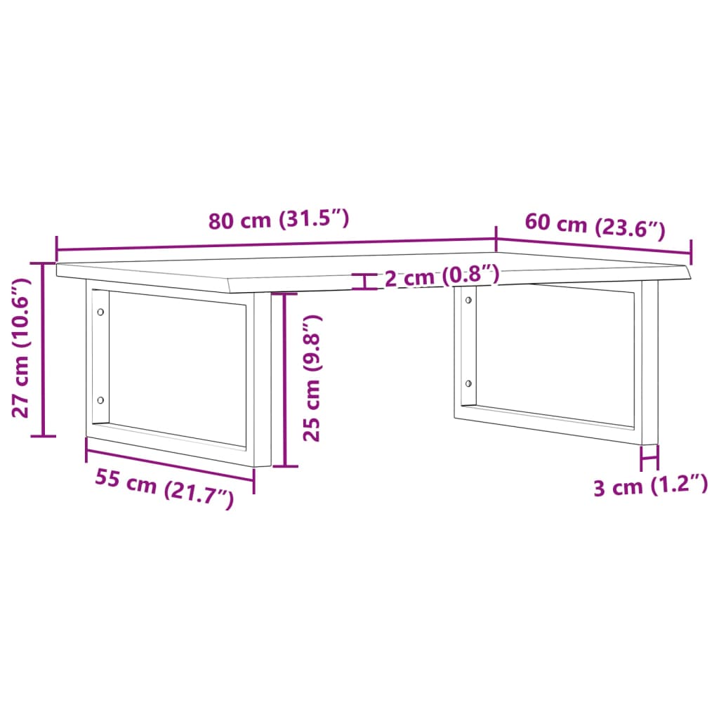 Steel and Oak Wall-Mounted Basin Storage Shelf - Bend