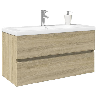 2 Piece Bathroom Furniture Set in Ceramic and Engineered Wood