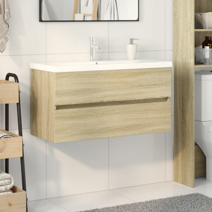 2 Piece Bathroom Furniture Set in Ceramic and Engineered Wood