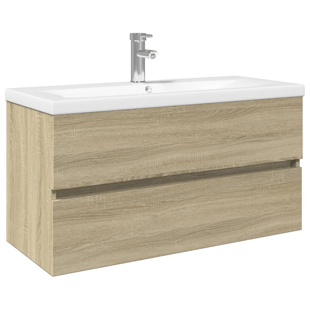 2 Piece Bathroom Furniture Set in Ceramic and Engineered Wood