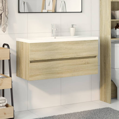 2 Piece Bathroom Furniture Set in Ceramic and Engineered Wood