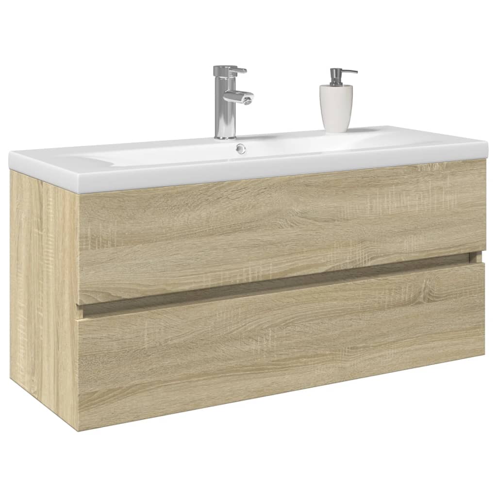 2 Piece Bathroom Furniture Set in Ceramic and Engineered Wood