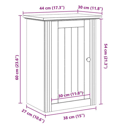 Bathroom Wall Cabinet BODO White 44x30x60 cm