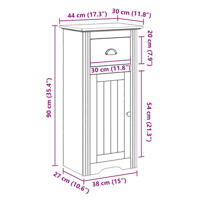 Bathroom Cabinet BODO White 44x30x90 cm