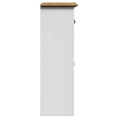 Bathroom Cabinet BODO White and Brown 44x30x90 cm