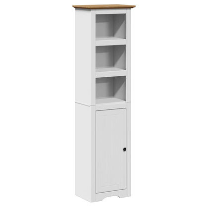 Bathroom Cabinet BODO White and Brown 44x30x160 cm