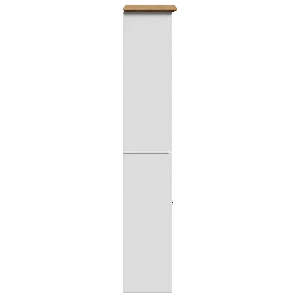 Bathroom Cabinet BODO White and Brown 44x30x160 cm