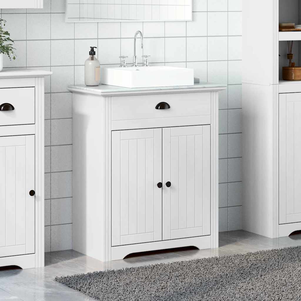 Bathroom Sink Cabinet BODO White 70x35x80 cm