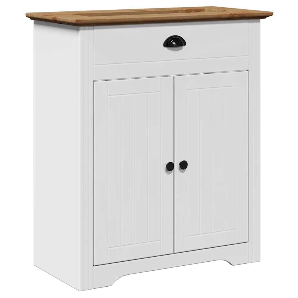 Bathroom Sink Cabinet BODO White and Brown 70x35x80 cm