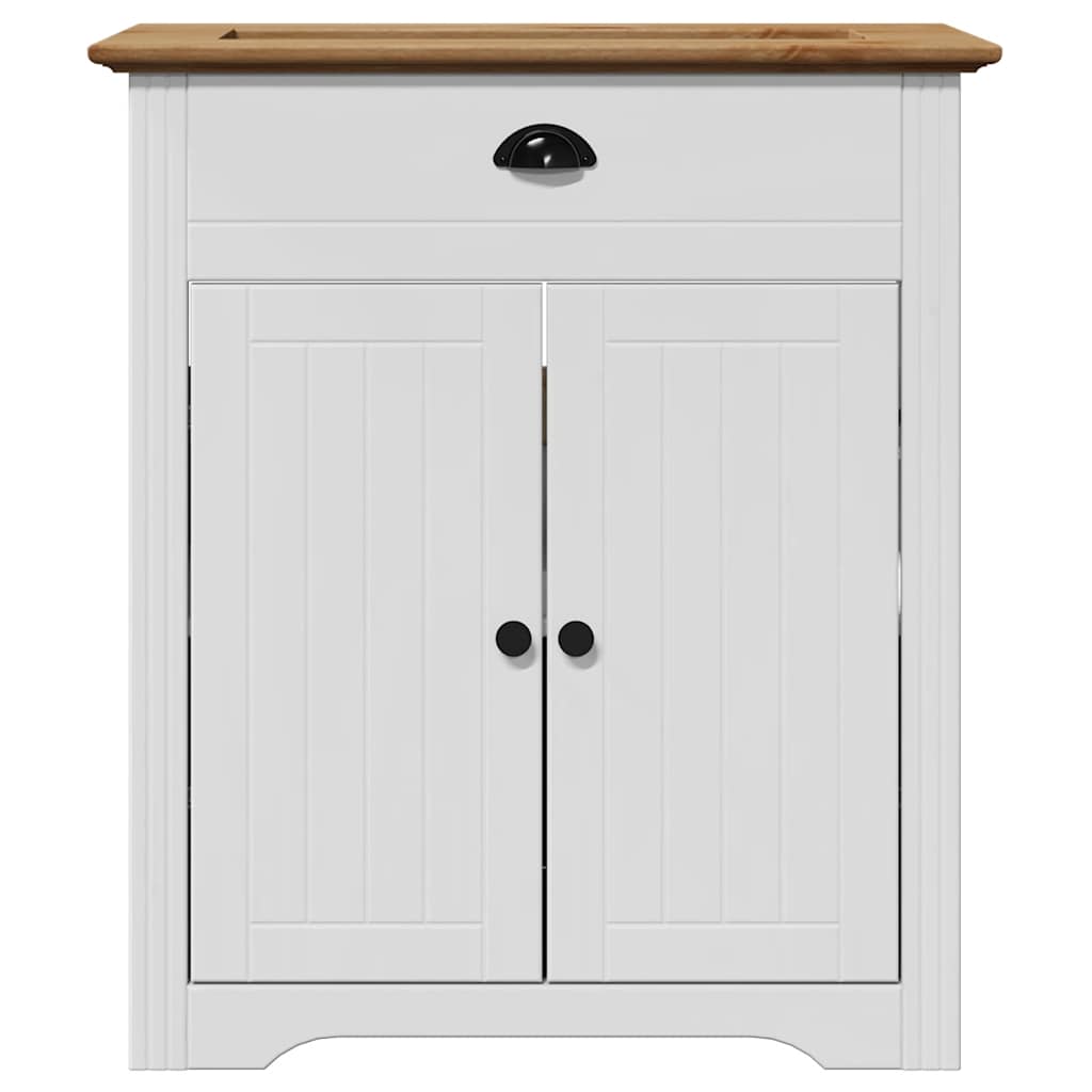 Bathroom Sink Cabinet BODO White and Brown 70x35x80 cm