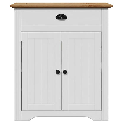 Bathroom Sink Cabinet BODO White and Brown 70x35x80 cm