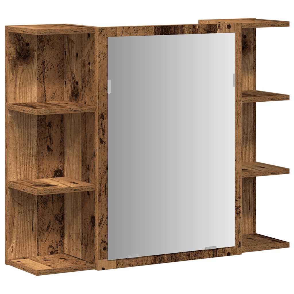 Bathroom Mirror Cabinet Old Wood 80x20.5x64 cm Engineered Wood