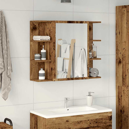 Bathroom Mirror Cabinet Old Wood 80x20.5x64 cm Engineered Wood