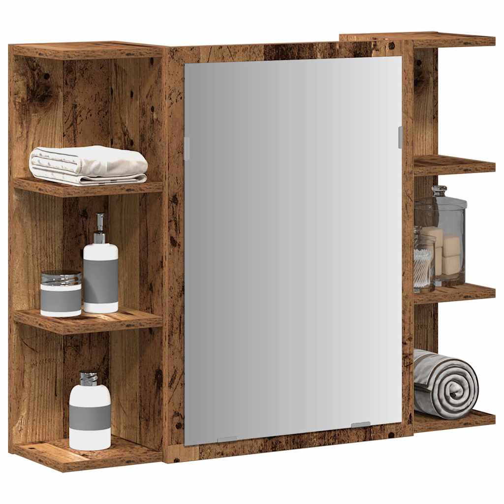 Bathroom Mirror Cabinet Old Wood 80x20.5x64 cm Engineered Wood