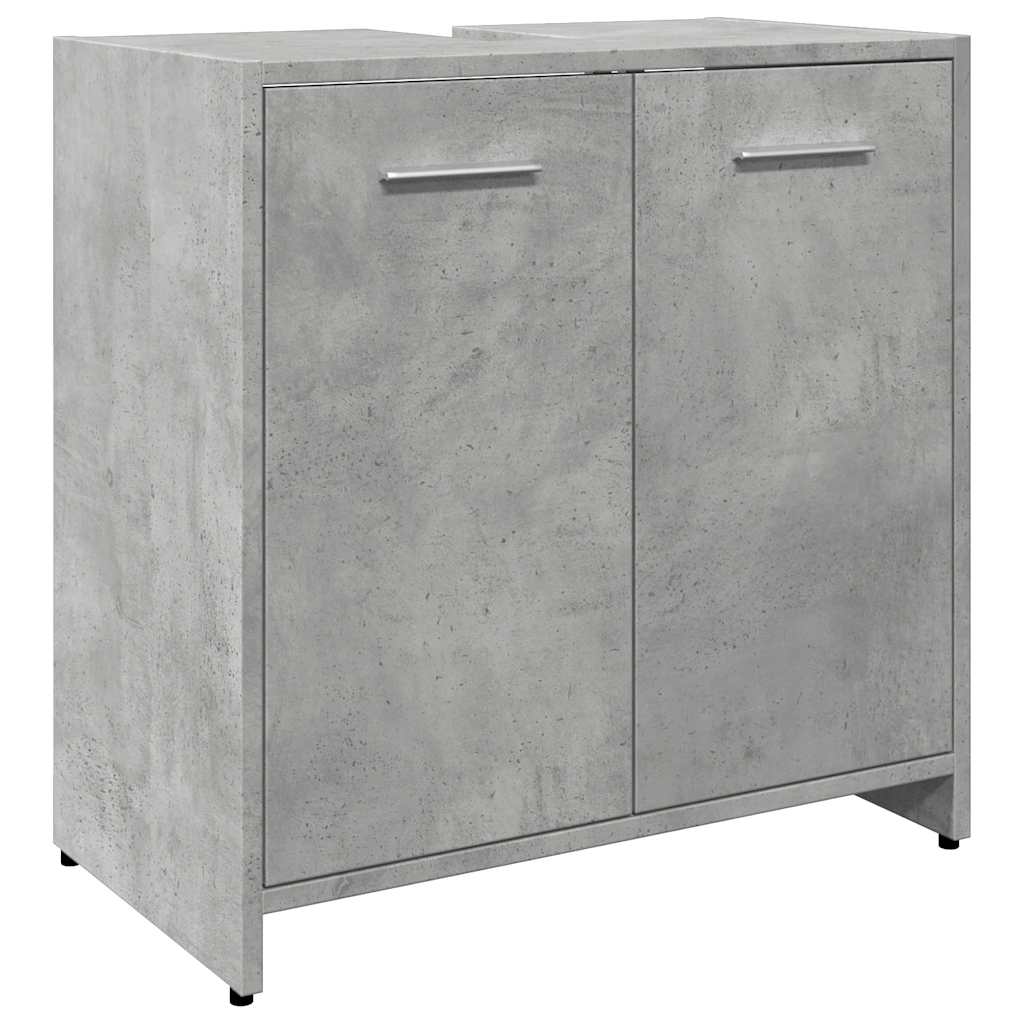 Bathroom Sink Cabinet Concrete Grey 60x33x60 cm Engineered Wood