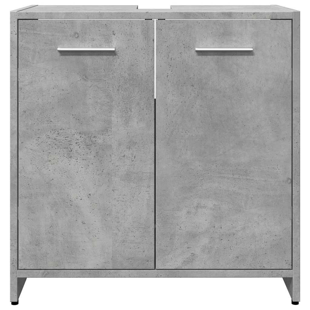 Bathroom Sink Cabinet Concrete Grey 60x33x60 cm Engineered Wood