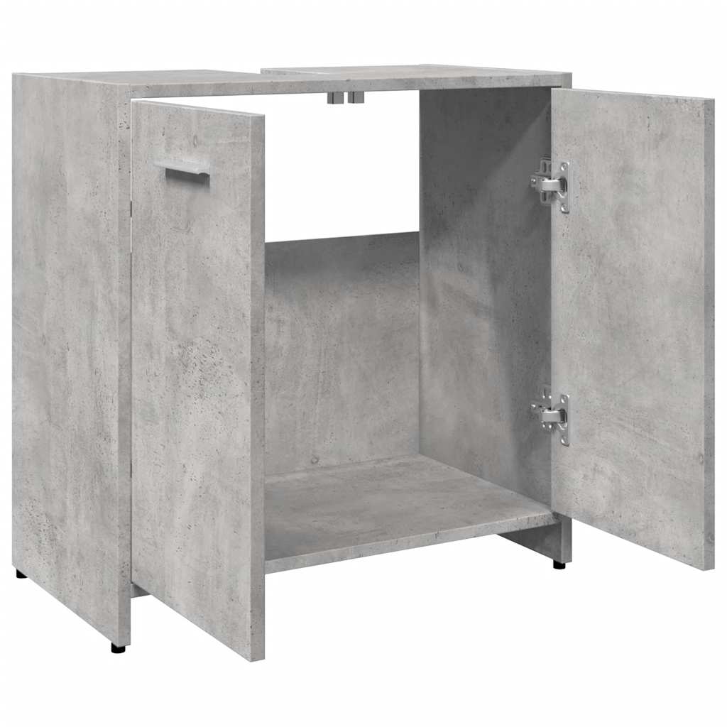 Bathroom Sink Cabinet Concrete Grey 60x33x60 cm Engineered Wood