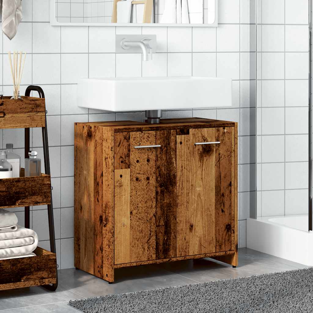 Bathroom Sink Cabinet Old Wood 60x33x60 cm Engineered Wood