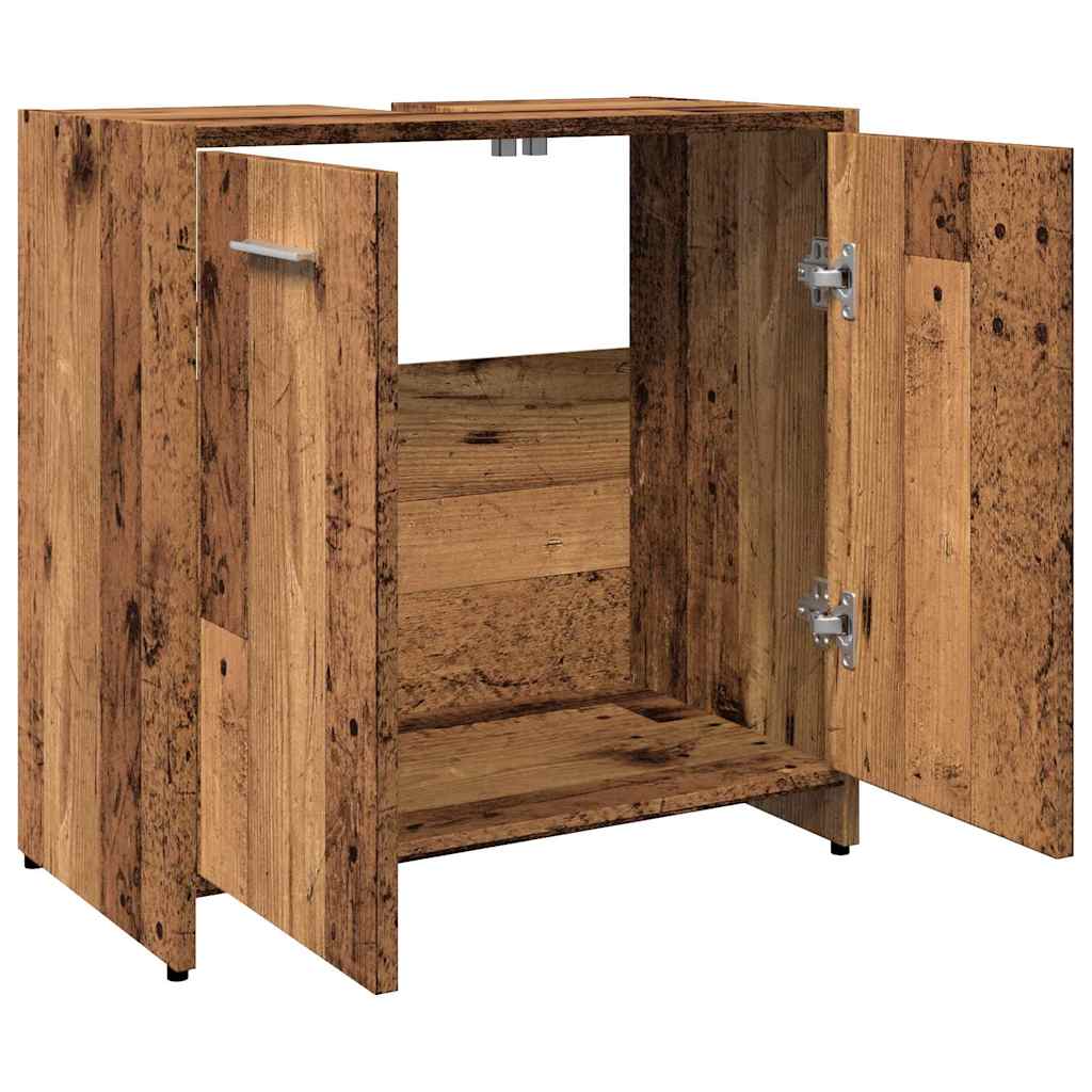 Bathroom Sink Cabinet Old Wood 60x33x60 cm Engineered Wood