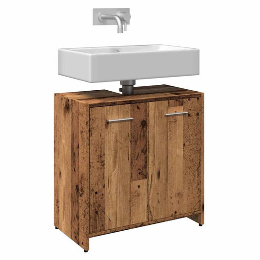 Bathroom Sink Cabinet Old Wood 60x33x60 cm Engineered Wood