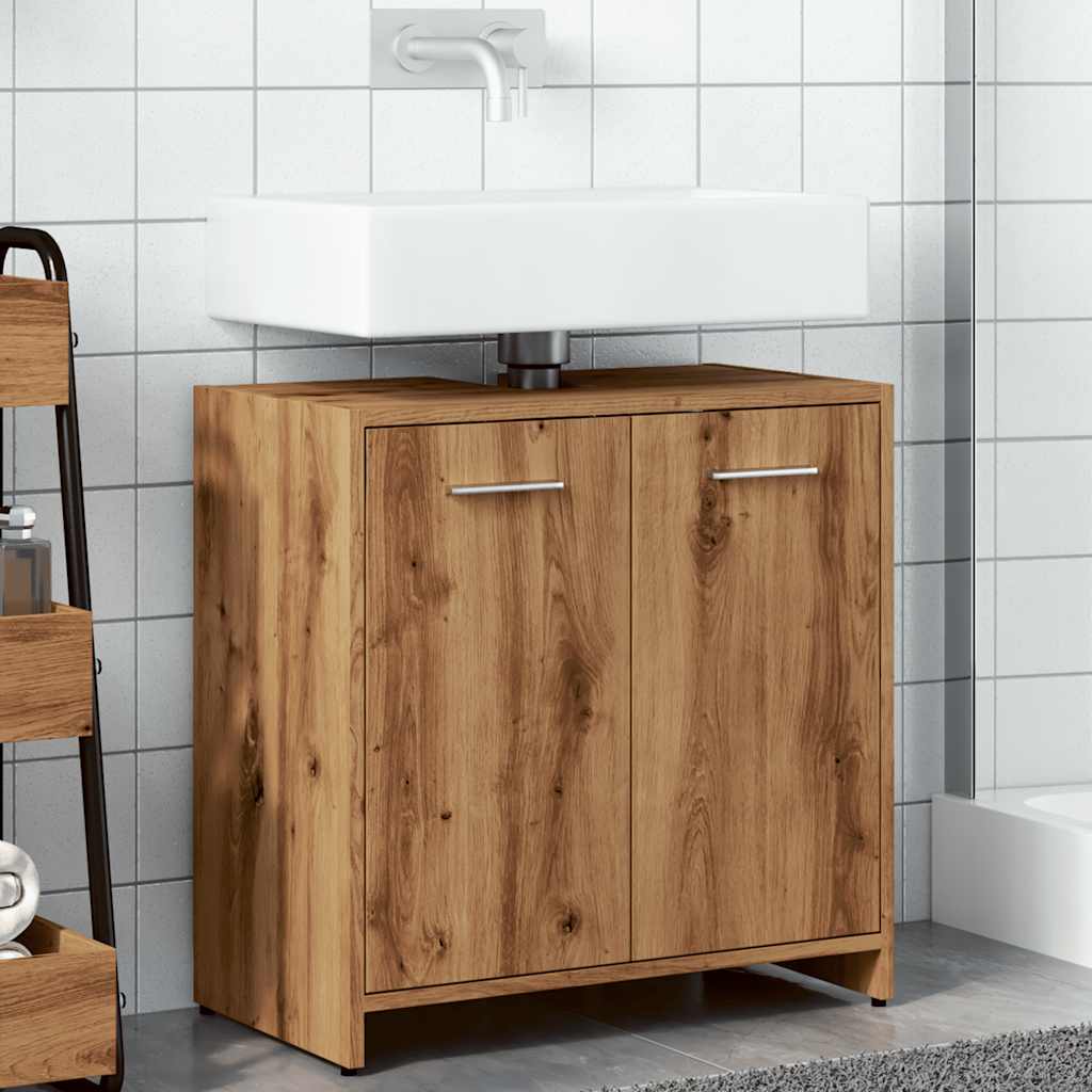 Bathroom Sink Cabinet Artisan Oak 60x33x60 cm Engineered Wood