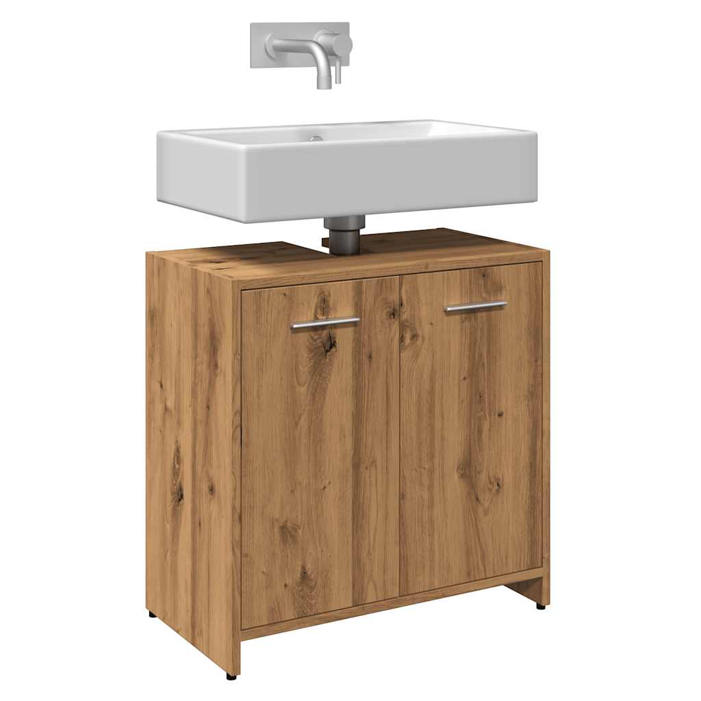 Bathroom Sink Cabinet Artisan Oak 60x33x60 cm Engineered Wood