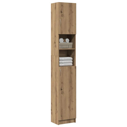 Bathroom Cabinet Artisan Oak 32x25.5x190 cm Engineered Wood